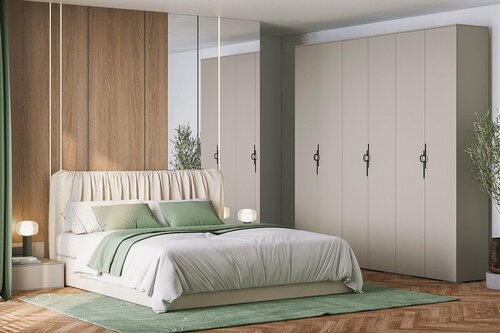 Изображение товара Шкаф распашной МебельЛэнд24 Белиз - 6 Кашемир 260x50x250 бежевый для одежды шестидверный