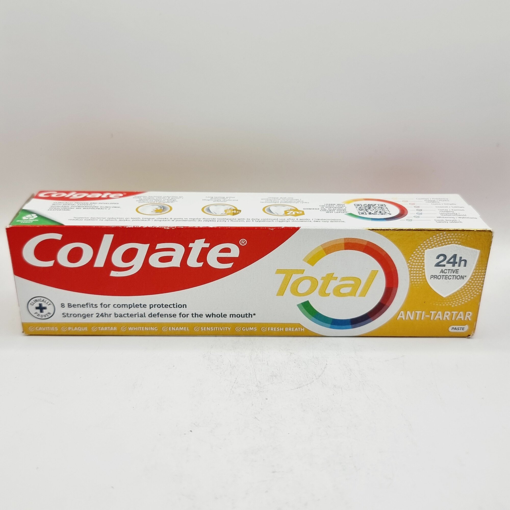 Зубная паста Colgate Total фторсодержащая 1450 ppm от зубного камня 75 мл (Польша)