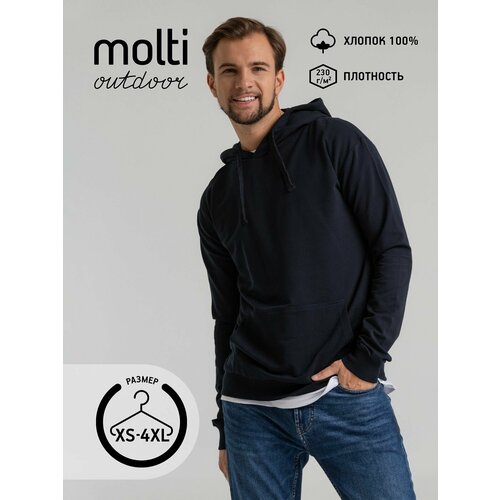фото Худи molti весна-лето 2024, размер 44, , темно-синий, темно-синий