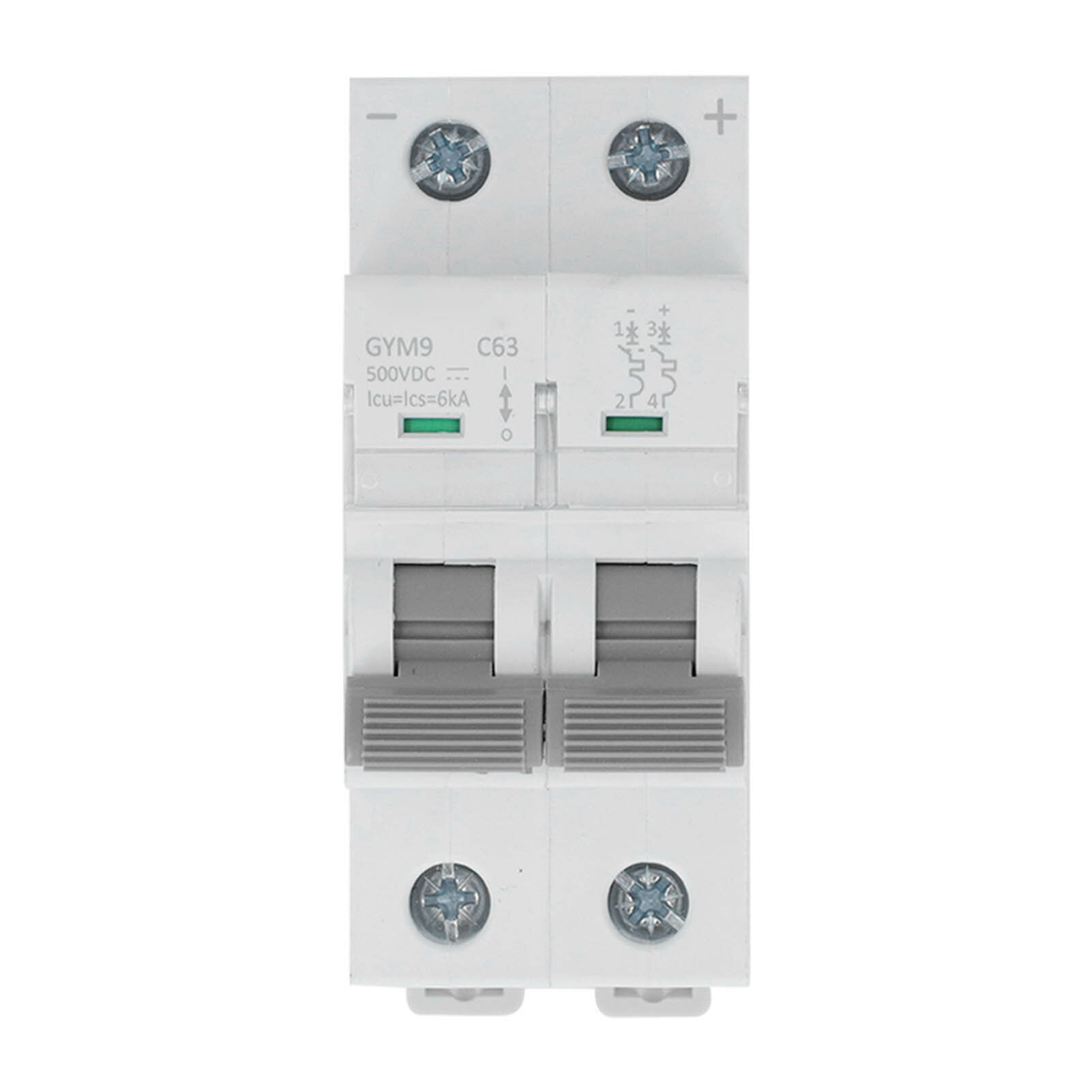 Автоматический выключатель Circuit Breaker 2P, DC 500V, 63A, защита от короткого замыкания, для офисов