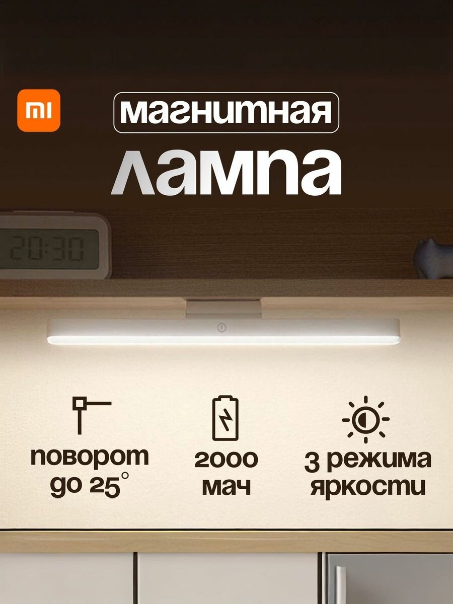 Xiaomi Магнитная лампа для чтения Mijia Magnetic Reading Light: магнитное крепление