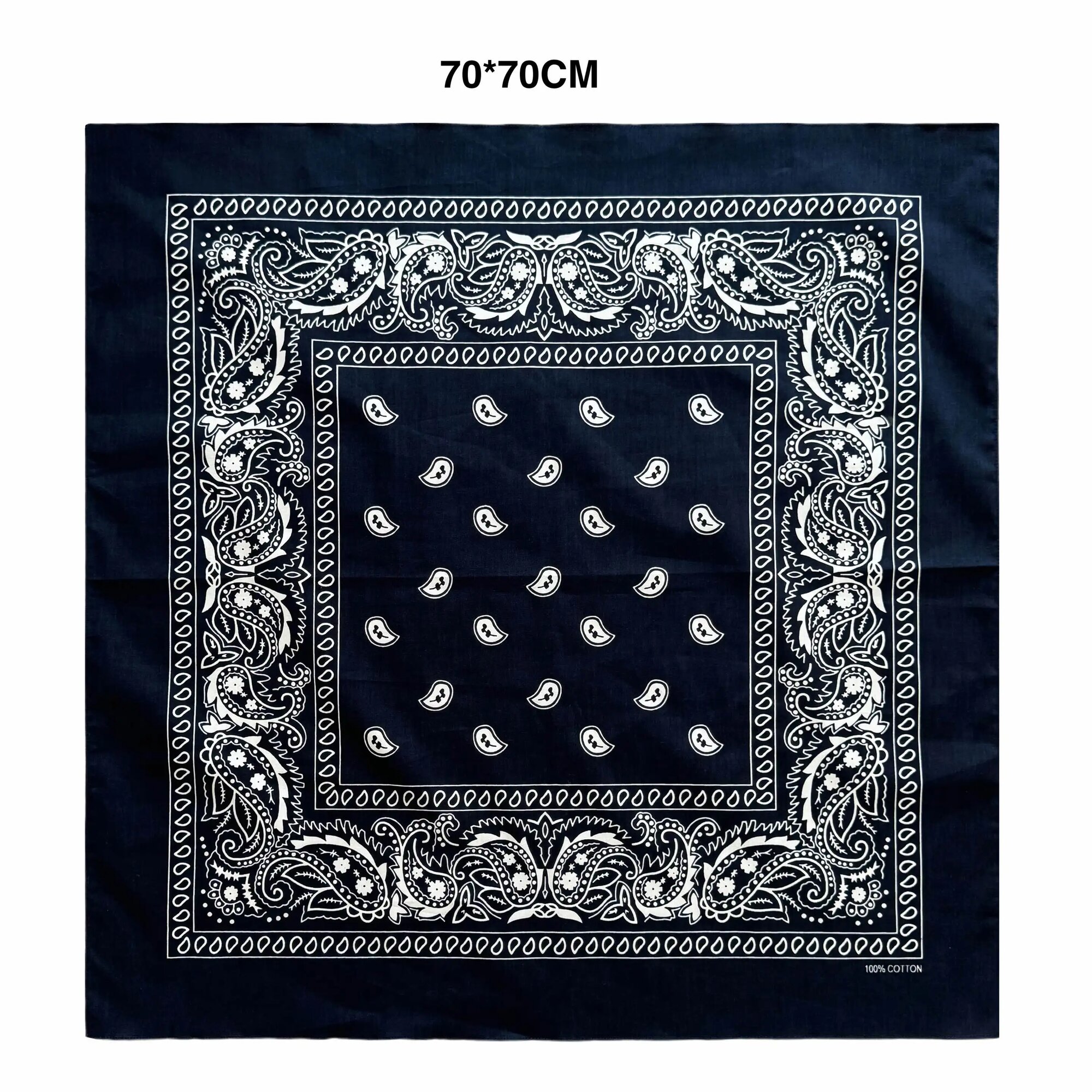 Темно-синяя бандана BAORULUCK 70x70 см, Цвет B-24