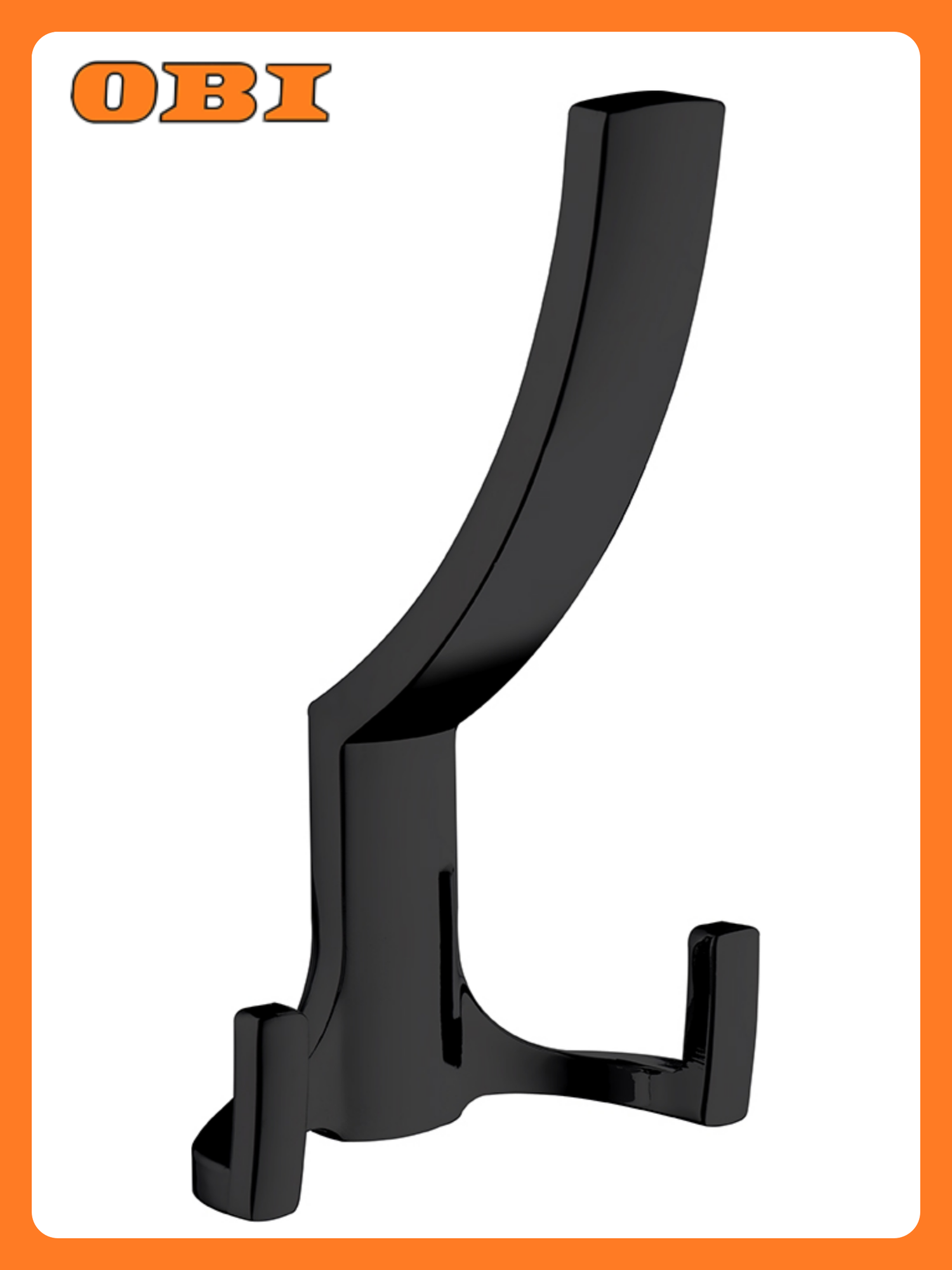 Крючок мебельный Kerron KR 0340  рожковый  матовый  черный  нагрузка до 25 кг