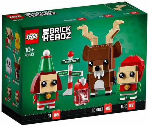 Конструктор LEGO BrickHeadz 40353 Олень и эльфы, 281 дет.