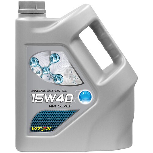 Минеральное моторное масло Vitex 15W-40 API СF/SJ, 5 л