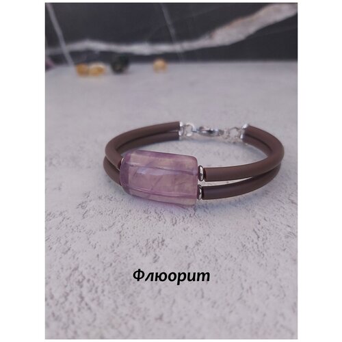 фото Браслет из флюорита с каучуком. браслет из натуральных камней на мемори основе valeriart