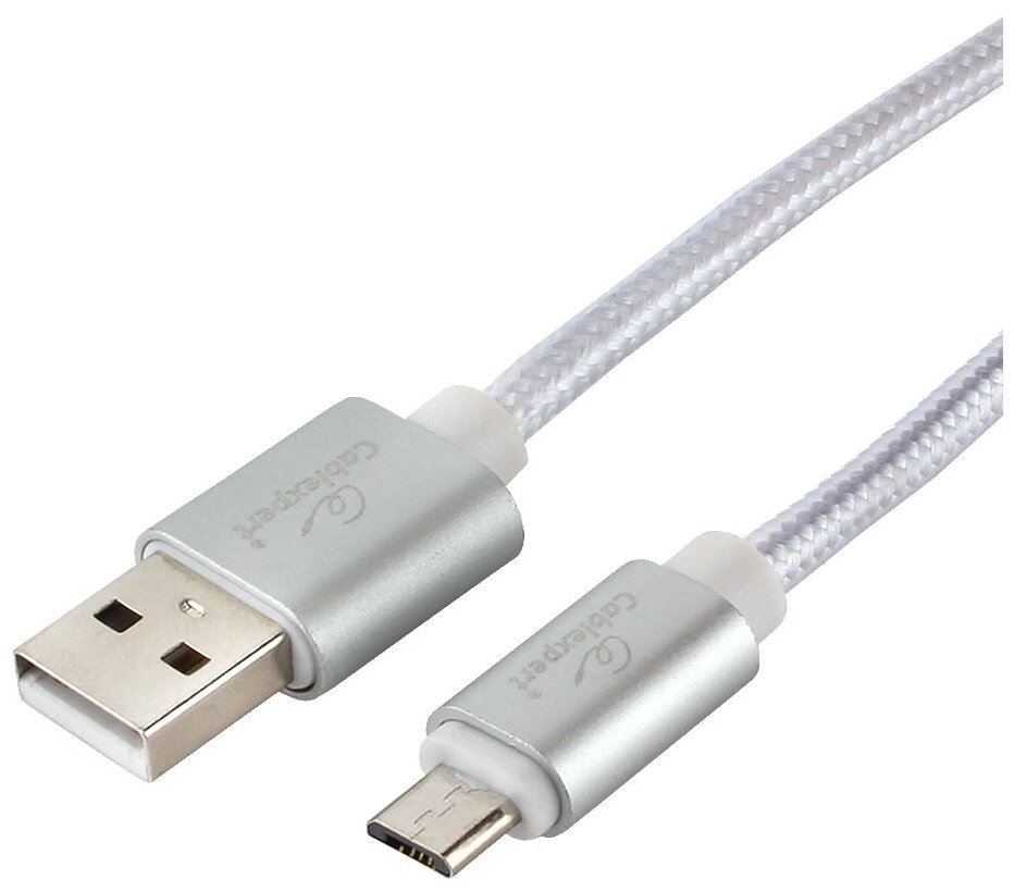 Кабель USB 2.0 Cablexpert CC-U-mUSB01S-3M, AM/microB, серия Ultra, длина 3 м, серебристый