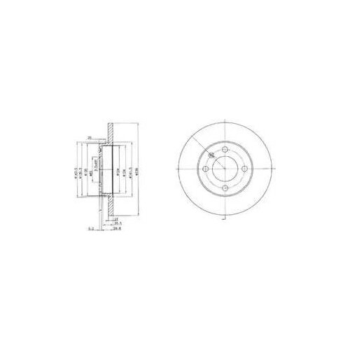 фото Диск тормозной передний vw g2/g3/b2 polo classic невент delphi bg2116 delphi арт. bg2116