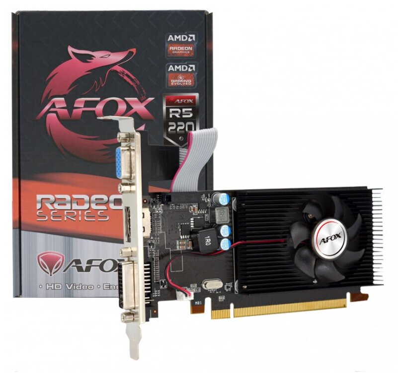 Видеокарта Afox Radeon R5 220 2G LP