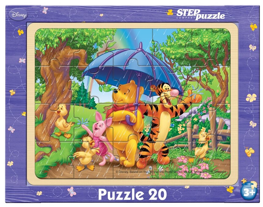 Рамка-вкладыш Step puzzle Disney Винни и его друзья (89123), 20 дет.