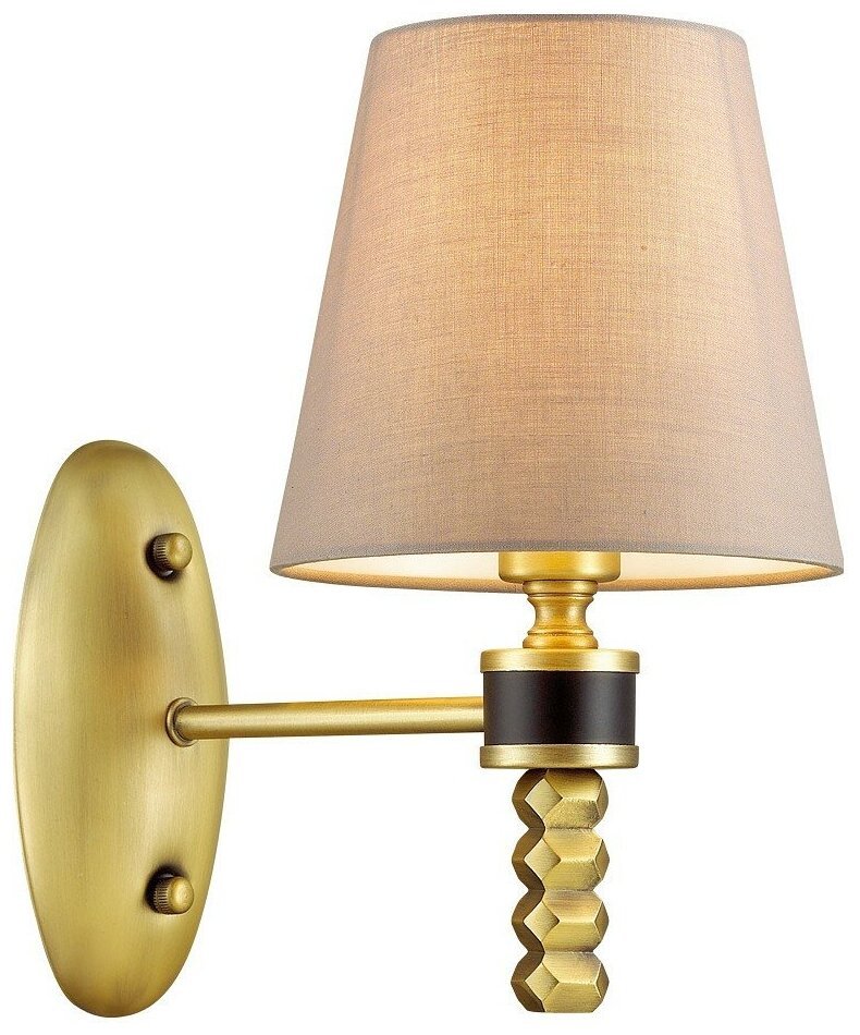 Настенный светильник Lumion Montana 4429/1W, E14, 40 Вт, кол-во ламп: 1 шт, цвет арматуры: латунный, цвет плафона: бежевый