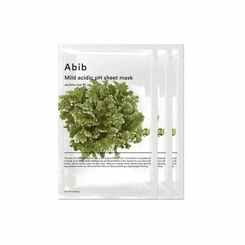 ABIB Набор тканевых масок для лица Mild Acidic pH Sheet Mask Jericho Rose Fit (3 шт)