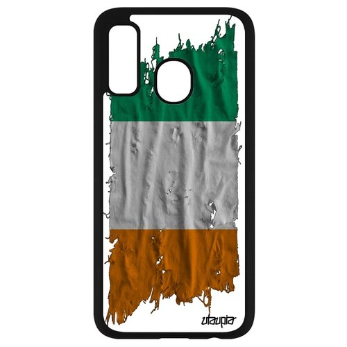 фото Чехол на телефон samsung galaxy a40, "флаг кот-д'ивуар на ткани" страна патриот utaupia