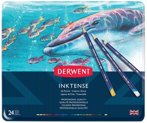 Derwent Акварельные карандаши Inktense 24 цвета (D-0700929)