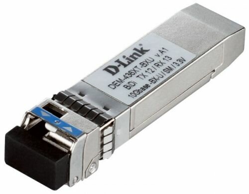 Трансивер D-link 436XT-BXU/20KM/B2A 10GBASE-LR BiDi SFP+ Transceiver (w/o DDM), 3,3V WDM, TX: 1270nm, RX: 1330nm Up km single-mode 20km