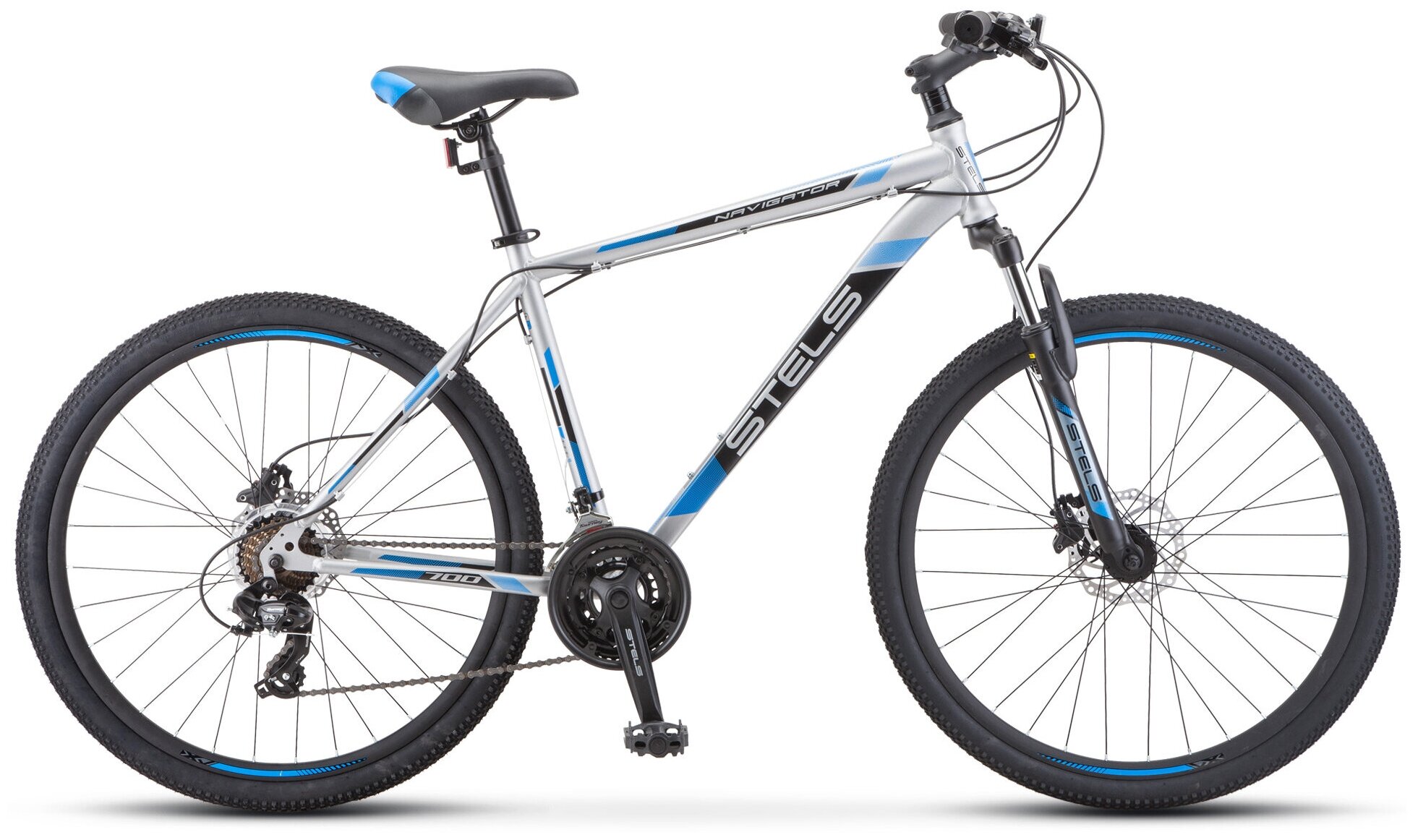 Горный велосипед Stels Navigator 700 D F010 (2020) 19" Серо-синий (171-184 см)