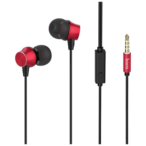 Проводные наушники Hoco M51, red наушники вкладыши с микрофоном hoco m14 natural sound initial red мобильная гарнитура красные