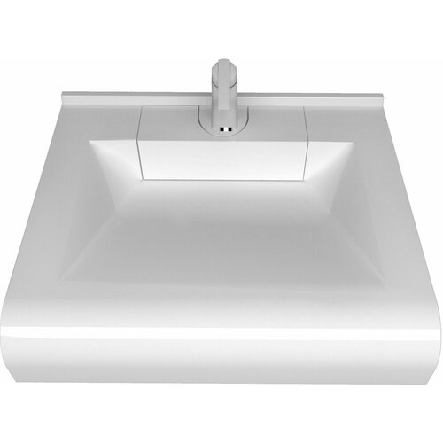 Раковина над стиральной машиной Coral 60 белая щелевой слив с кронштейнами сифоном 11500₽