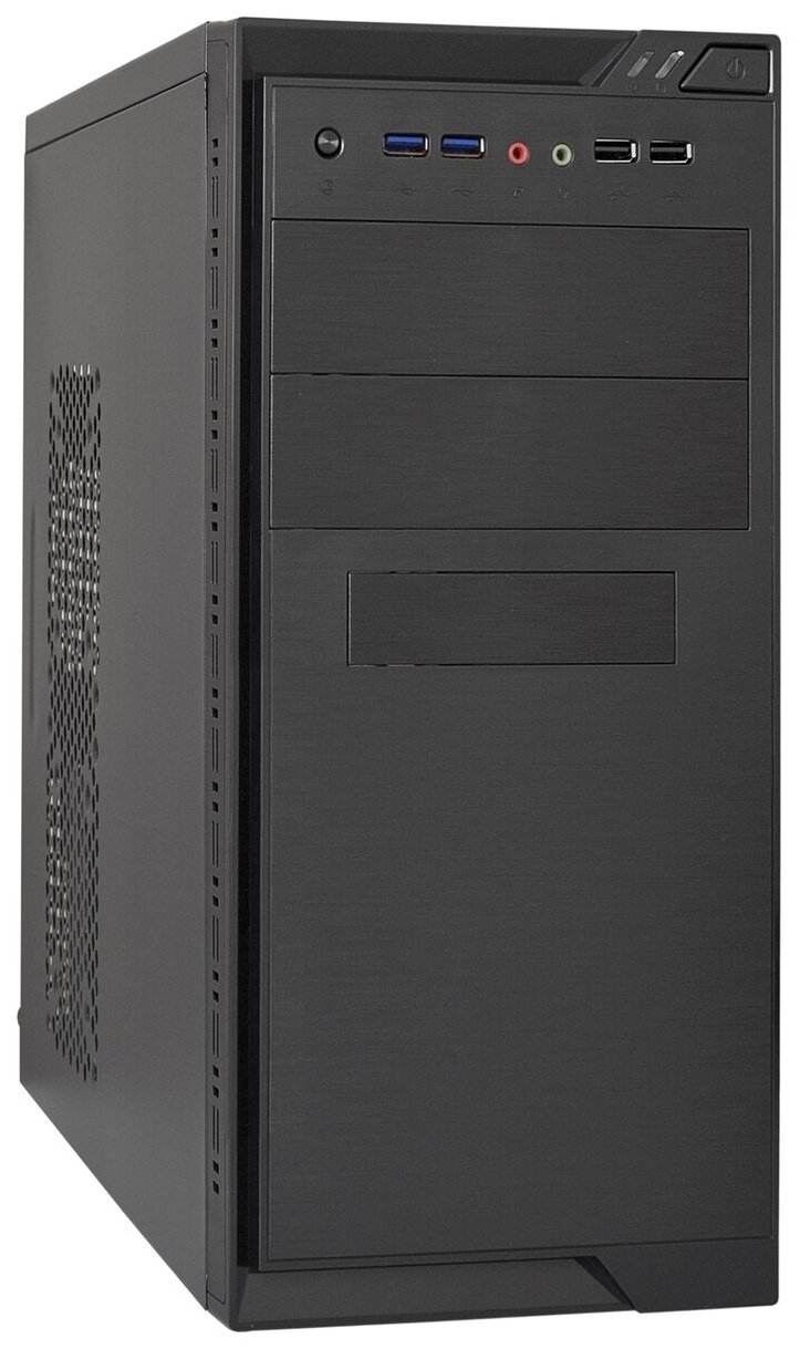 Корпус mATX Exegate EX283236RUS minitower, UN400, 120mm 2*USB+2*USB3.0, Audio, black - фото №1