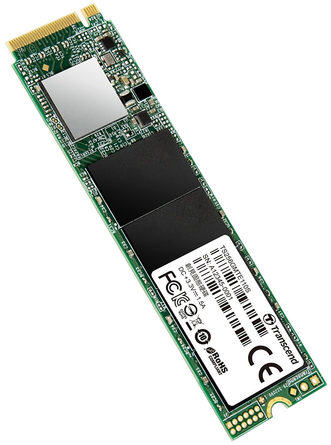 SSD накопитель Transcend 256ГБ, M.2 2280, PCIe 3.0 x4, NVMe, M.2 - фото №2