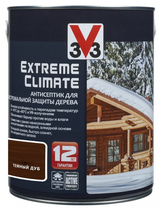 V33 пропитка Extreme Climate для экстремальной защиты дерева
