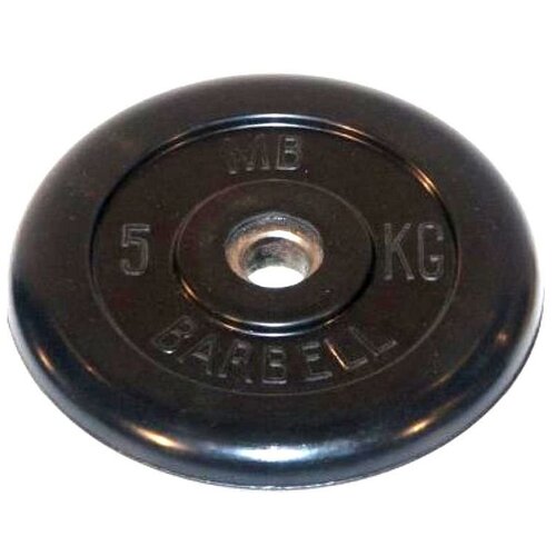 фото Диск mb-pltb31-5, 31 мм, 5 кг, обрезиненный mb barbell