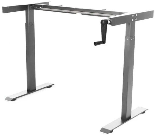 Подстолье с ручным подъемным механизмом LuxAlto, опора стола с регулировкой высоты, Цвет Серый - фотография № 11