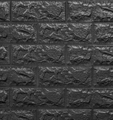 Комплект из 10шт панели самоклеющиеся ПВХ "Кирпич черный 3D" 700*770*4мм - фотография № 12