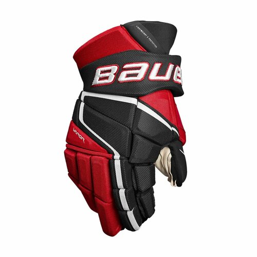 фото Перчатки хоккейные bauer vapor 3x pro s22 jr 1059963 (10 / черный-красный)