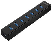 Разветвитель USB Orico H7013-u3-аd USB 3.0 (черный) с блоком питания