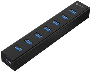 USB-концентратор ORICO H7013-U3, разъемов: 7, черный