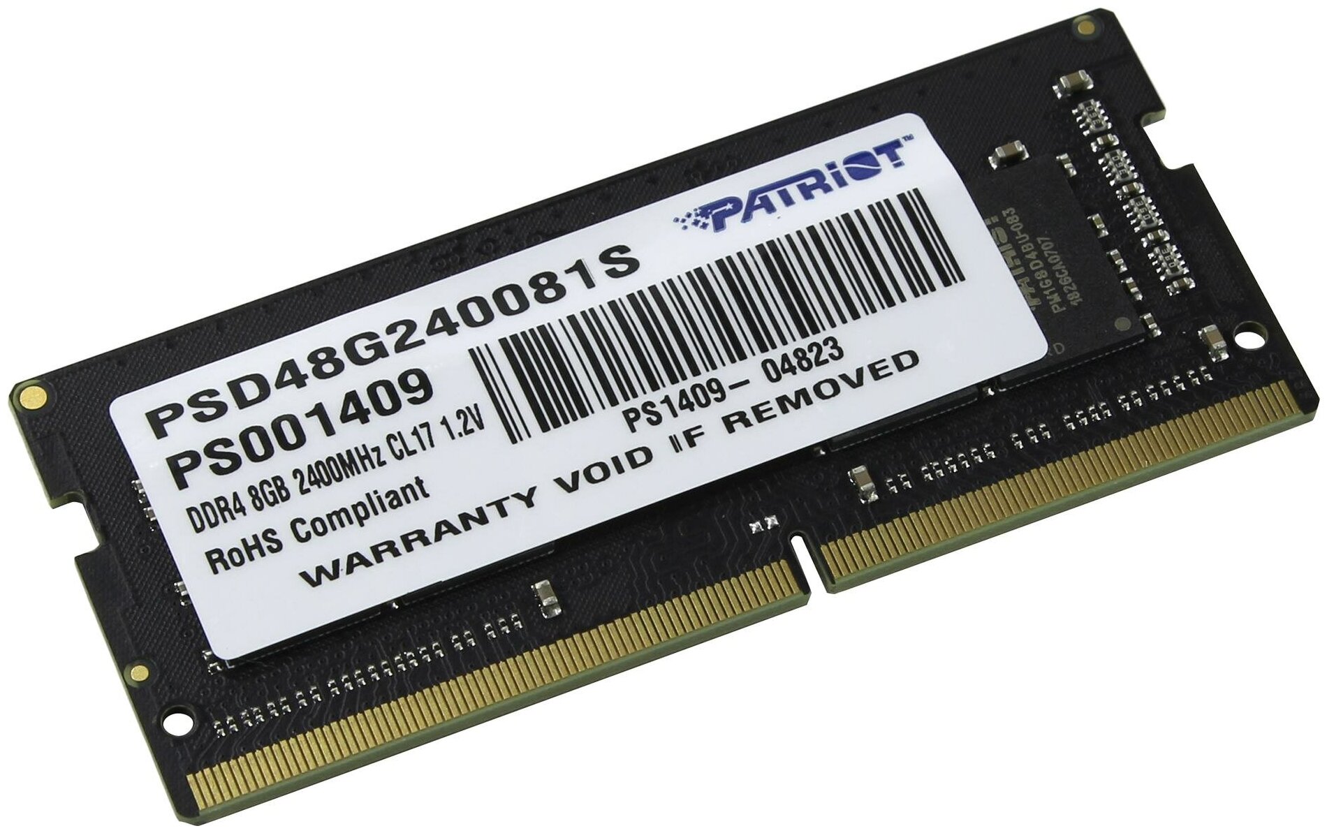 Оперативная память для ноутбука Patriot PSD416G240081S SO-DIMM 16Gb DDR4 2400 MHz PSD416G240081S