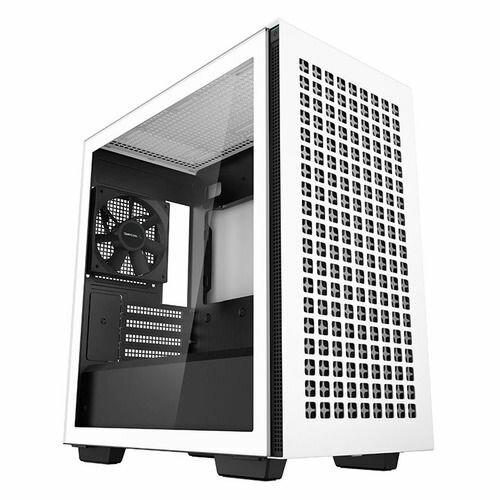 Корпус mATX DeepCool CH370, Mini-Tower, без БП, белый [ch370 white]