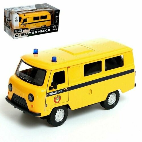 Машина металлическая УАЗ 3962 Милиция инерция 124 свет и звук 2955₽