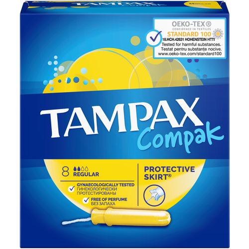 Тампоны с аппликатором TAMPAX (Тампакс) Compak Regular, 16 шт.