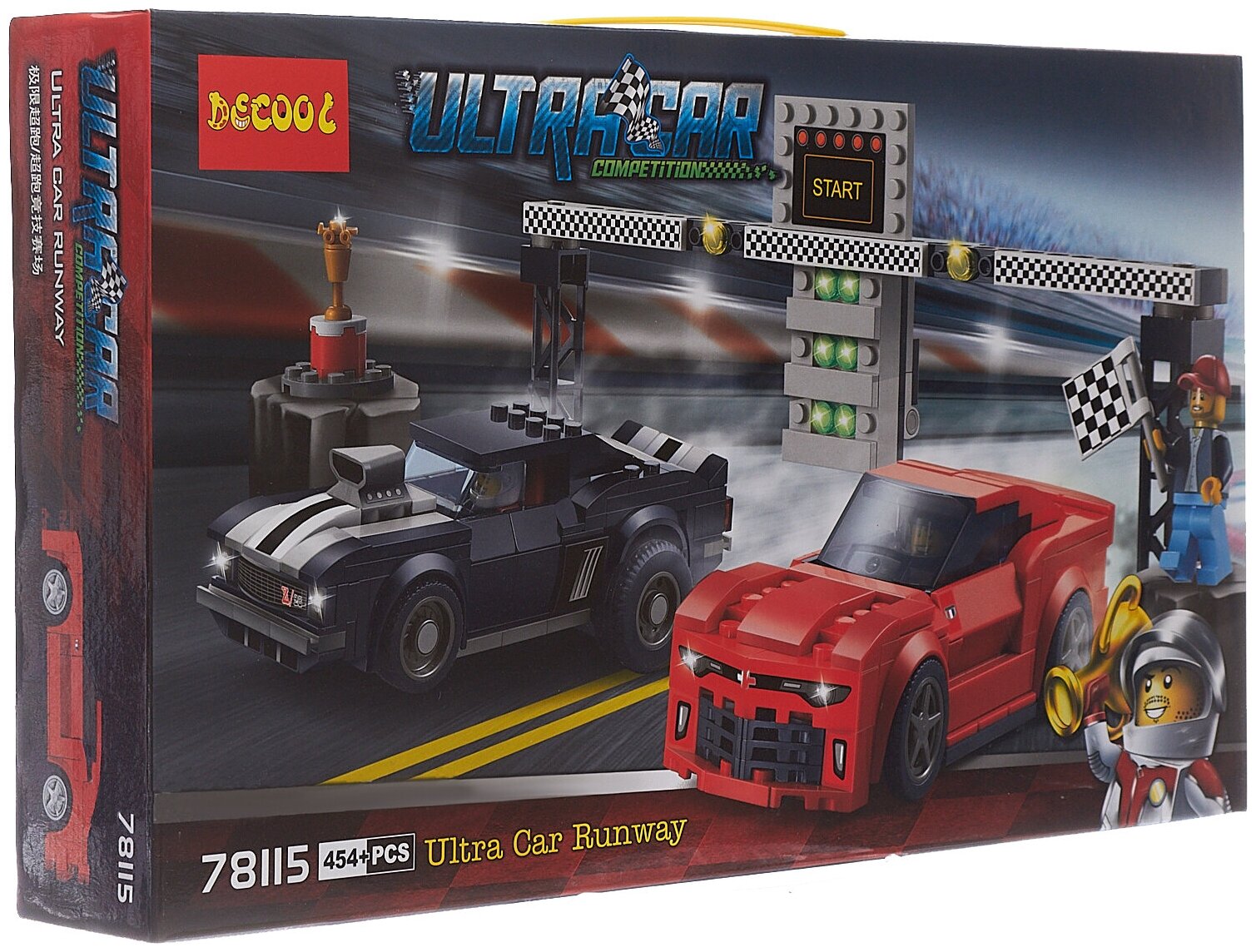 Конструктор Decool Гоночная трасса Шевроле Камаро, 454 дет. 78115