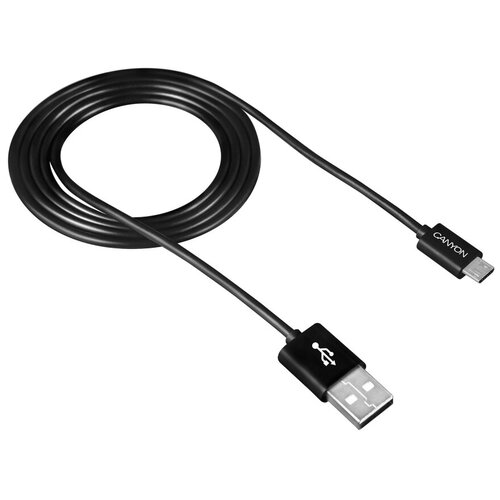 Кабель Canyon USB - microUSB (CNE-USBM1), 1 м, черный кабель microusb 1м canyon cne usbm1b круглый черный