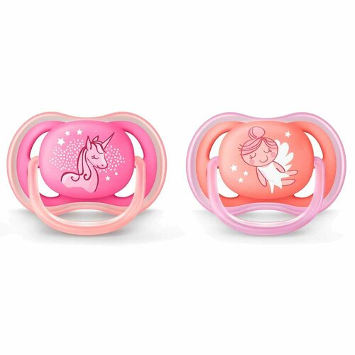 Avent Соска-пустышка Ultra Air 2 шт для девочек Philips Avent SCF345/22