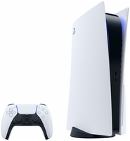 Игровая приставка Sony PlayStation 5 825 ГБ SSD, белый с двумя геймпадами DualSense