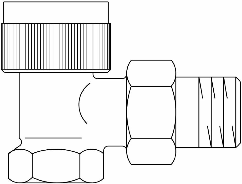 Термостатический вентиль Oventrop серии "А" для термостатов М30х15 Ду20 3/4" угловой никелированная латунь art 1181006