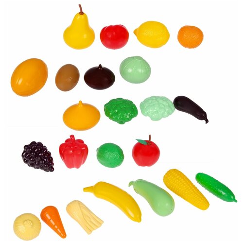 фото Набор большой набор овощи-фрукты, 23 элемента 1101057 . пластмастер