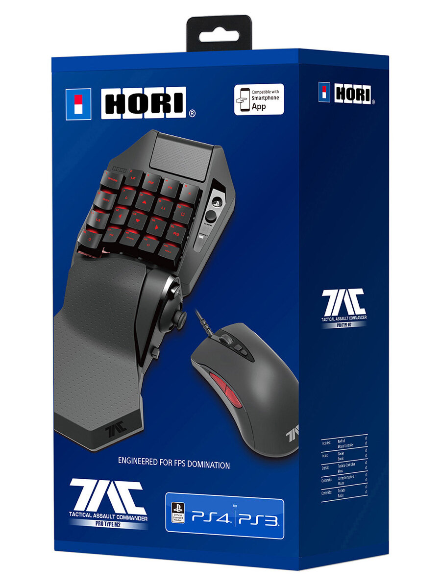 Комплект клавиатура + мышь HORI TAC PRO TYPE M2 Black USB