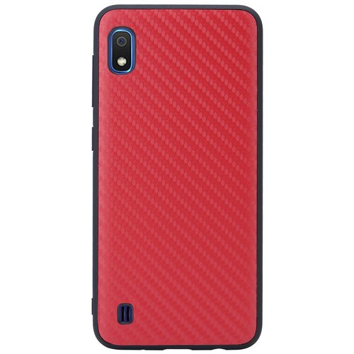 Чехол G-Case Carbon для Samsung Galaxy A10, красный чехол g case slim premium для samsung galaxy a72 sm a725f красный