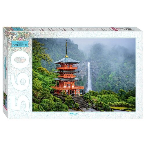 Пазл Step puzzle Travel Collection Пагода у водопада (78094), 560 дет. пазл step puzzle animal collection лошади 78093 560 дет