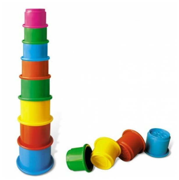 Развивающая игрушка Stellar Занимательная пирамидка, 14 дет., разноцветный