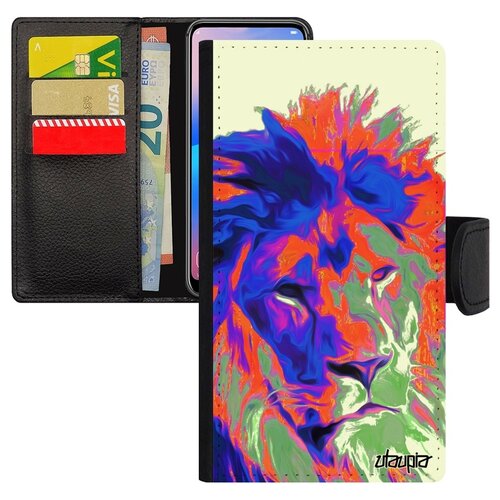 фото Чехол-книжка на телефон iphone 8 plus, "лев" львица хозяин utaupia