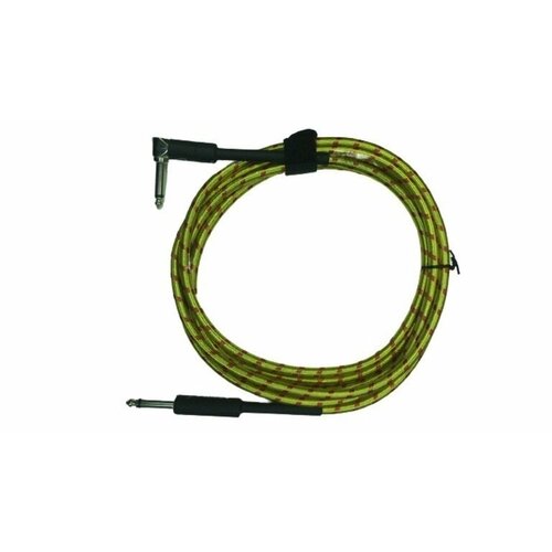 Гитарный кабель инструментальный Jack 6,3 мм, желтый