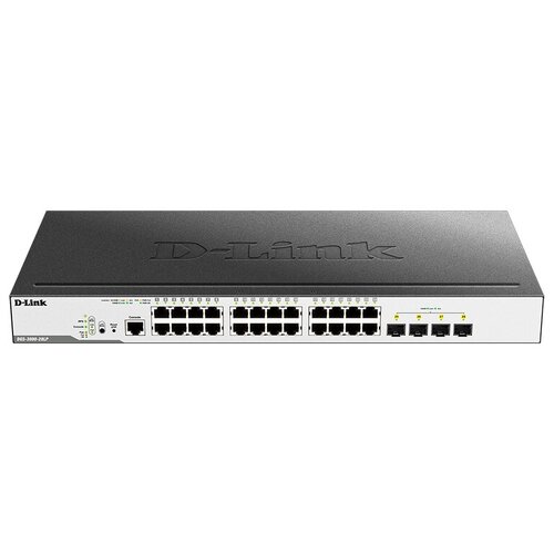 Коммутатор управляемый D-link DGS-3000-28LPB1A 24x101001000Base-T PoE PoE-бюджет 193 Вт 4x1000Base-X SFP L2 4523800₽