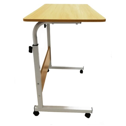 фото Прикроватный стол для ноутбука или планшета, на колесиках, с регулировкой высоты, бежевый, 40х80 см urm