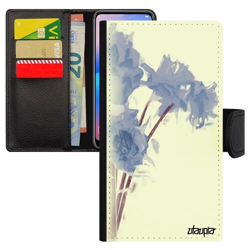 фото Чехол книжка на смартфон xiaomi redmi note 6 pro, "цветы" экзотичный романтика utaupia